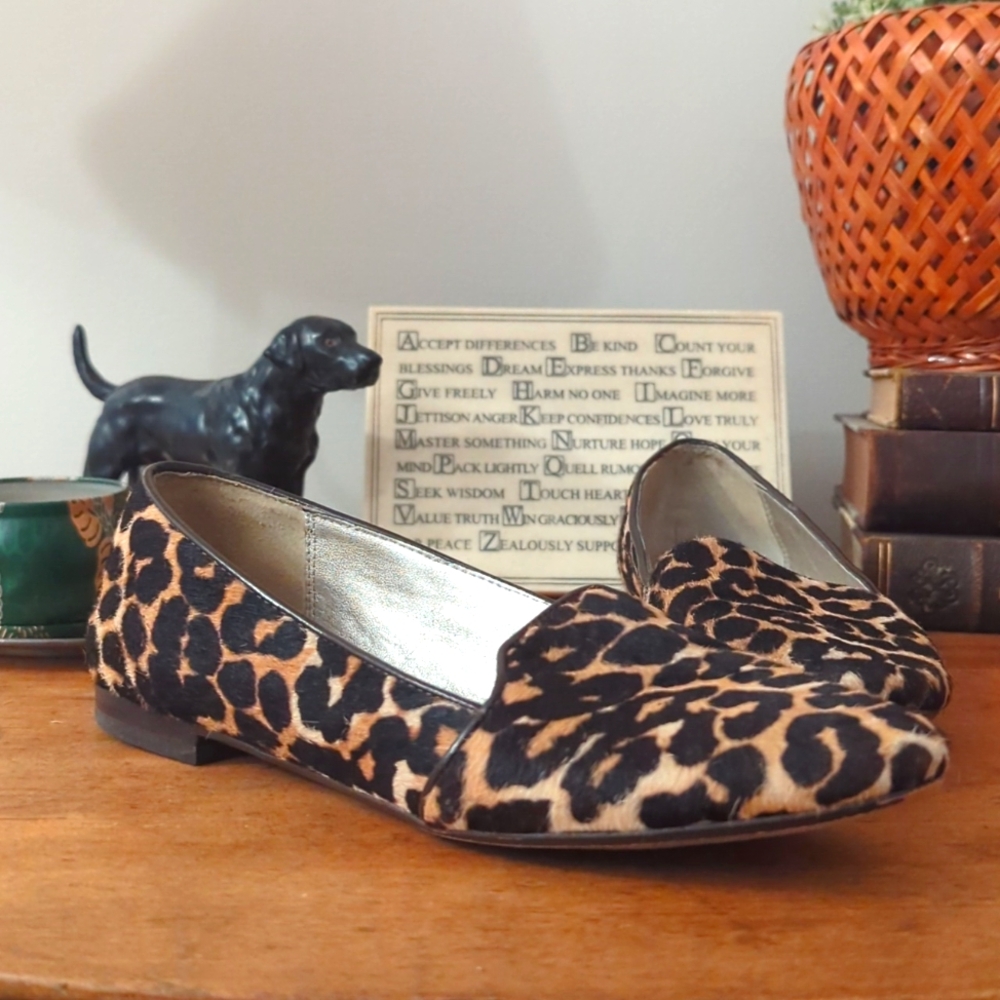Coach Calf Hair Leopard Print Women's Flats